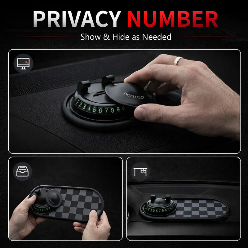 Multifunctional Car Anti-Slip Mat Dash Phone Holder New Accessories Dashboard Mat Non Slip Cover Driver Essentials Support Stand All in One Car Organizer Pad Dash Board Sticky Pad (Black & Gray)