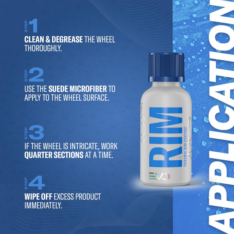 Gyeon Rim EVO 30ml - Ceramic Coating Kit for Wheels - Brake Dust and Road Contaminant Repellent - High Heat Resistant Ceramic Coating for Wheels