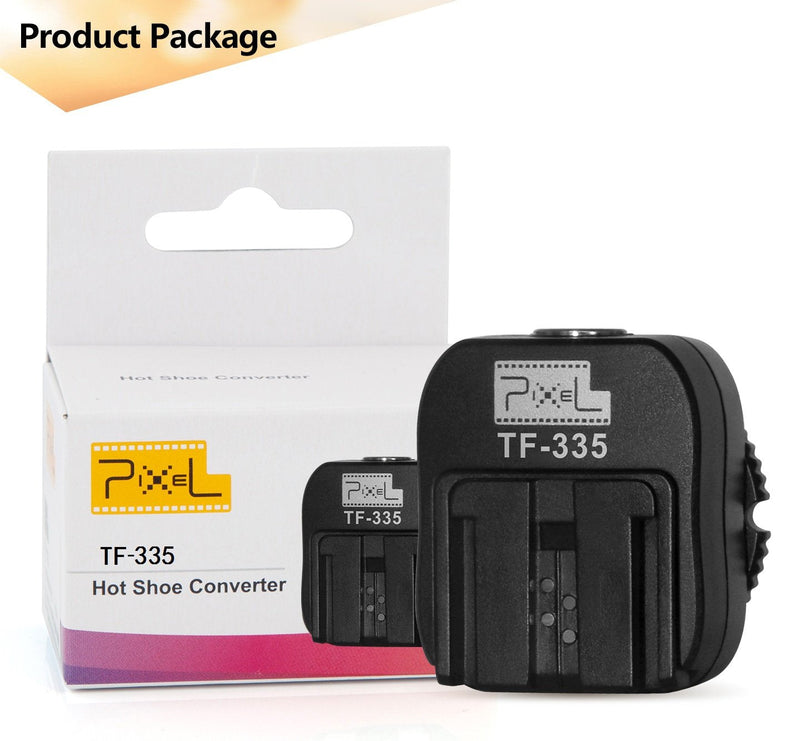 Pixel TF-335 Hot Shoe Mount TTL Hot Shoe Adapter for Sony Cameras A7 A7S A7SII A7R A7RII A7II NEX6 RX1 RX1R RX10 RX100II HX50 A6000 A6300 and Sony Flash Speedlite HVLF58AM HVLF56AM MINOLTA 5600HS