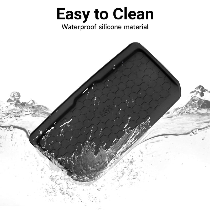 Silicone Anti-Slip Center Console Organizer Wireless Charging Mat for Ford Bronco 2021 2022 2023 2024 2025 Interior Accessories Pad Tray Storage Box Holder (Not for Sport Model)