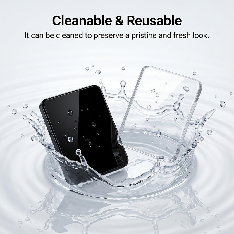 10 Pcs Multifunctional Car Anti-Slip Mat Super Sticky Gel Pads Double Sided Sticky Pad Grip Pad for Auto Car Detector Home Cell Phone Glass Photo Holder Easy Remove 3 X 2.5Inch Black Transparent