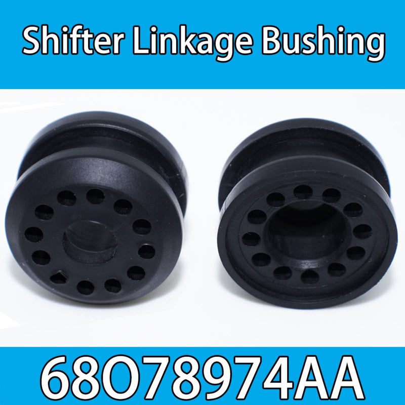 2PCS Transfer Case Shifter Linkage Control Lever Bushing Grommet Kit for Dodge Ram 1500 2500 3500 4x4 (2002-2010) - Includes E Clips (Part# 68078974AA, 68078975AA) 2