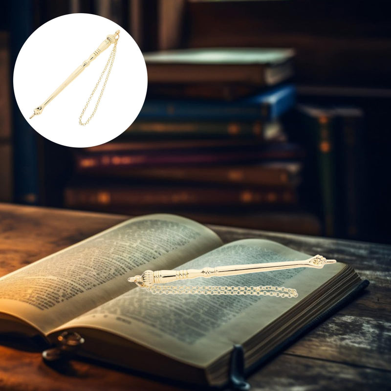 SAFIGLE Jewish Present Bible Reading Pointer Tool：Golden Metal Finger Pointer for Accurate Scripture Reading, Ergonomic Design for Comfortable Use in Home, Church, School, or Travel Golden Onion Top