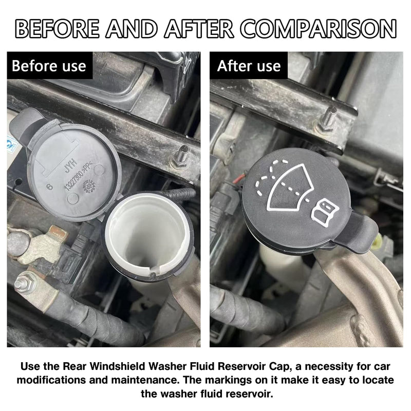 Windshield Wiper Washer Fluid Reservoir Tank Bottle Cap Replacement Car Wiper Bottle Cover, Car Wiper Bottle Cover, Compatible with GMC Chevrolet Buick Cadillac 12767700 13227300 19172571
