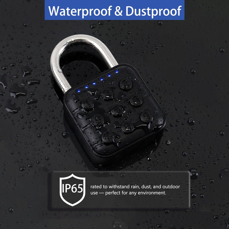 UMIKSMART 6-Digit Combination Padlock, High Security Password Lock with IP67 Waterproof Zinc Alloy Body, Code Pad Lock for School Locker, Gym, Toolbox, Fence, Storage, Black
