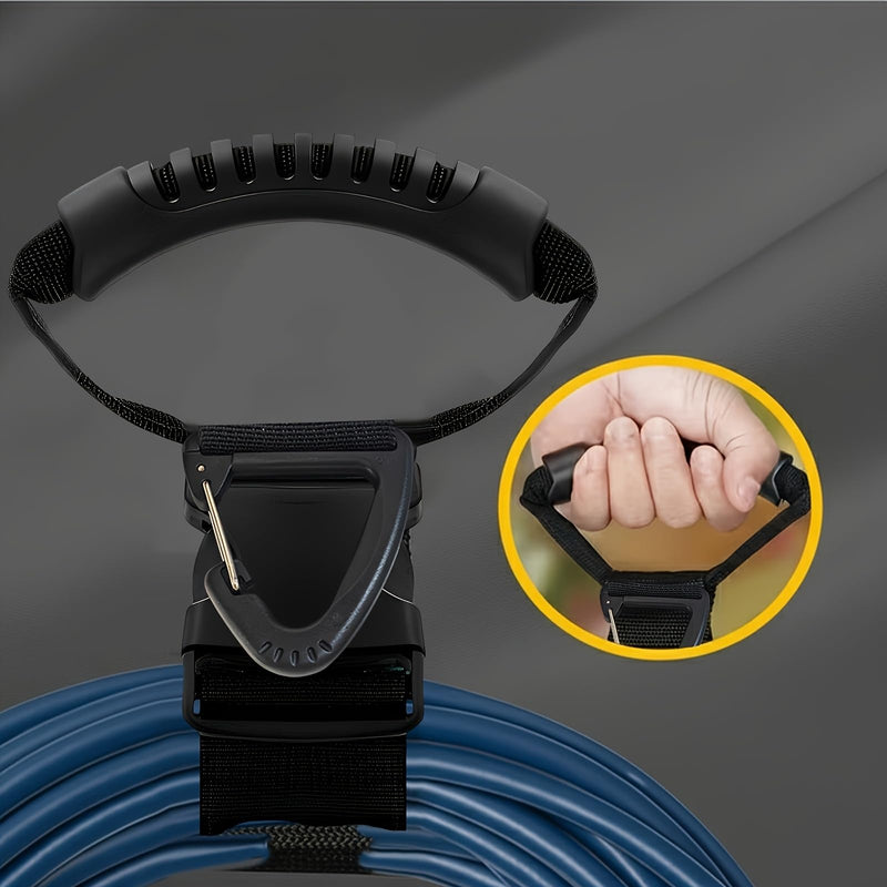 Garden Water Hose Holder Hanger, 22-Inch Moving Cable Organizer Straps with Handle & Buckle, 100LBS Load Capacity