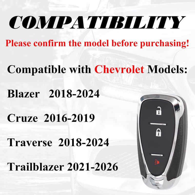 SUPALAND Key Fob Replacement Fits for Chevy Blazer 2018-2024 Cruze 2016 2017-2019 Traverse 2018-2024 Trailblazer 2021-2026 Keyless Entry Remote Control HYQ4EA 13529639 13519177 433 MHz
