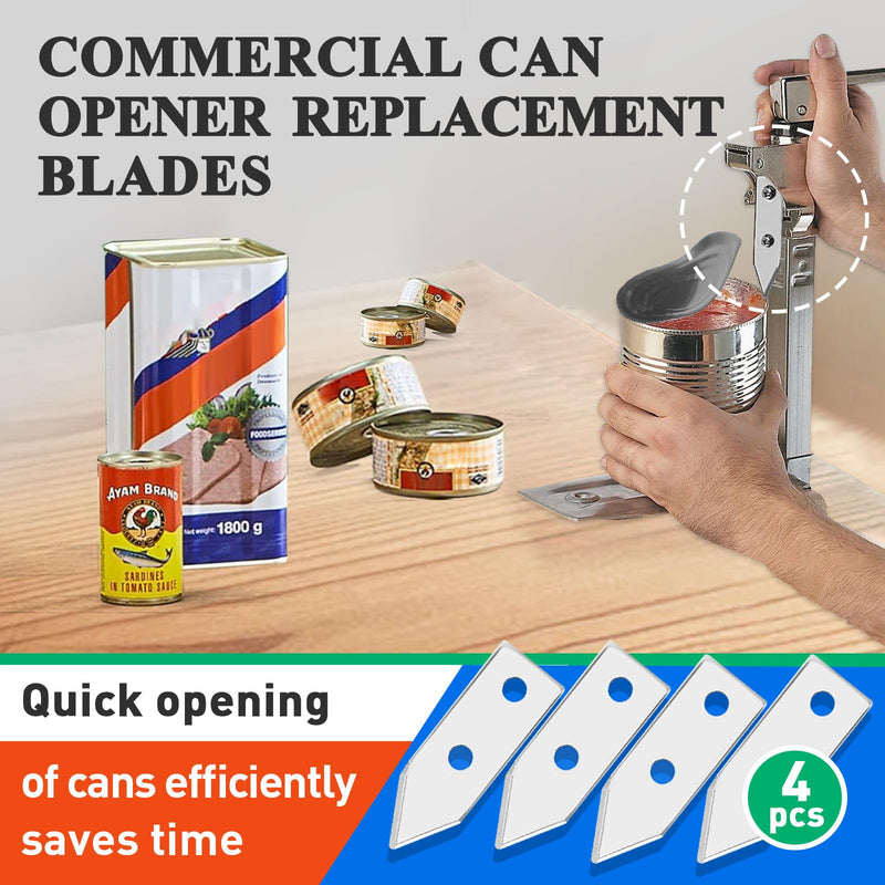 4 Pcs Commercial Can Opener Replacement Blades Compatible with Edlund #1 Can Opener, Easy to Replace 4 Pack
