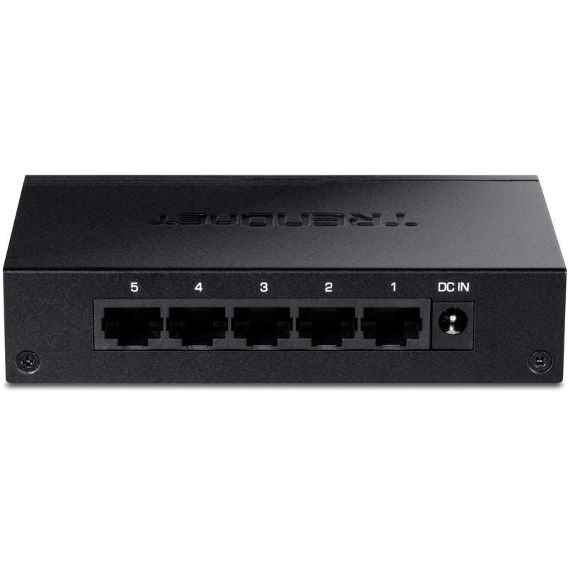 TRENDnet Gigabit Desktop Switch, TEG-S51, 5 x Gigabit RJ-45 Ports, Ethernet Splitter, 10Gbps Switching Capacity, Fanless Design, Metal Enclosure, Lifetime Protection 5-Port Gigabit