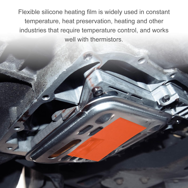 MECCANIXITY 2Pcs Silicone Heating Pad, 110V 75W Car Engine Block Oil Pan Heater Heater Strip for Constant Temperature 127mm x 50.4mm 2