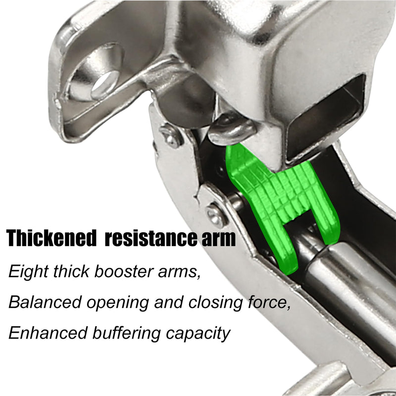 4 Pcs Lazy Susan Hardware 90 Degree Kitchen Hinges Concealed Hydraulic Cabinet Door Hinge DTC 90 Degree Hinges Full Coverage Adjustable Installation Door Hinge
