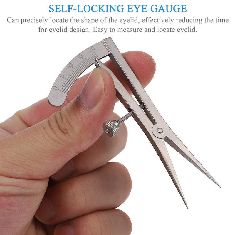 Baluue Double Eyelid Measuring Eye Gauge Lightweight Durable Eyelid Measurement Ruler for Precise Double Surgery Portable Professional Medical Caliper 1.61X3.34 Inches