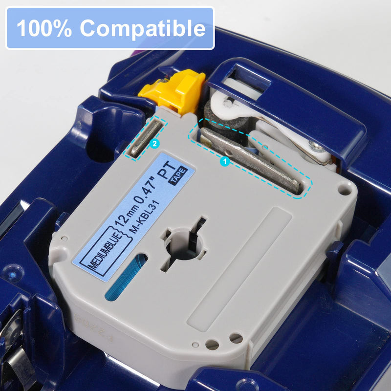 6 Fluorescent Color Compatible Label Tape Replacement for Brother P Touch M Tape 12mm 0.47 M Compatible with P-Touch PT-M95 PT-90 PT-70 PT-65 PT-85 Label Maker Refills