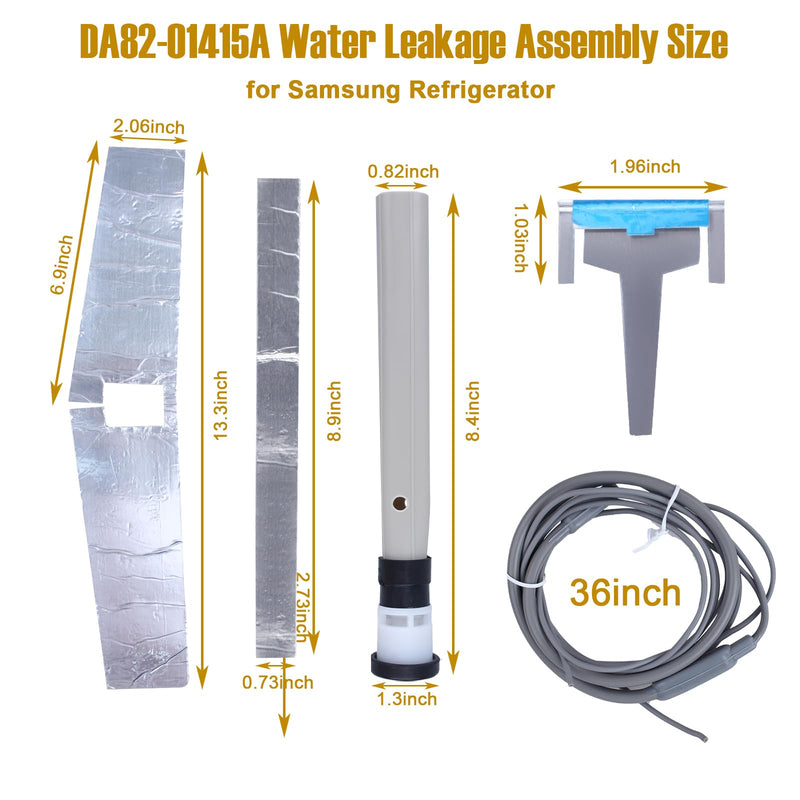 DA82-01415A Refrigerator Water Leak Service Repair Kit Replacement for Samsung Water Leakage Assembly Replace 3436781 DA97-06970A DA97-04049D AP5957964 PS1005968 Secondary Heater and Moisture Kit