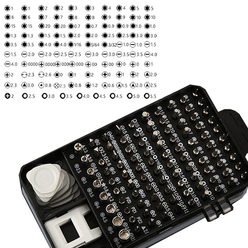Mini Precision Screwdriver sets,Sinyiol 115 in 1 Repair Tool Kit to Fixing Phone Laptop PC Camera Electronic Watches Glasses,Switch，game consoles ，Magnetic Driver Kit with Flexible Shaftl