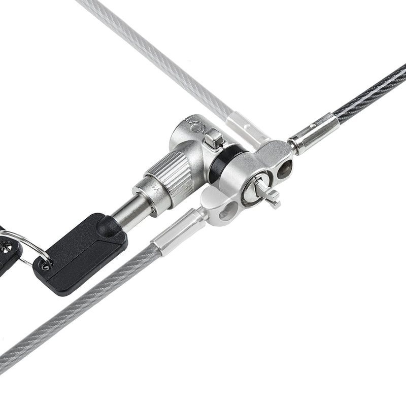 StarTech Universal Laptop Lock, 6.6ft, TAA, Keyed Locking Cable (2m) | Security Cable For Notebooks Compatible With Noble Wedge/Nano/K-Slot, Cut-Resistant Carbon Steel Cable Unique Keyed Single Pack Adjustable