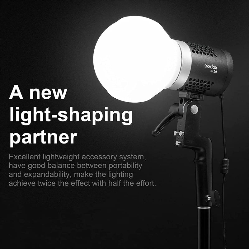 Godox ML-CD15 Diffusion Dome Kit - Flash Light Diffuser for Godox V1 V100 AD100PRO AD200Pro II V860III V850II TT685II TT685 TT600 TT560II TT520II ML30 ML30Bi ML60 ML60Bi AD300PRO AD400PRO