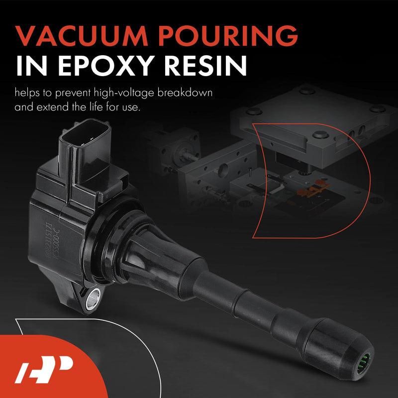 A-Premium Ignition Coil Compatible with Nissan & Infiniti Vehicles - 2.5L 3.5L - Altima 2007-2018, Pathfinder 2013-2019, Maxima Murano Quest 350Z EX35 FX35 G35 Q50 QX60 M35 G25