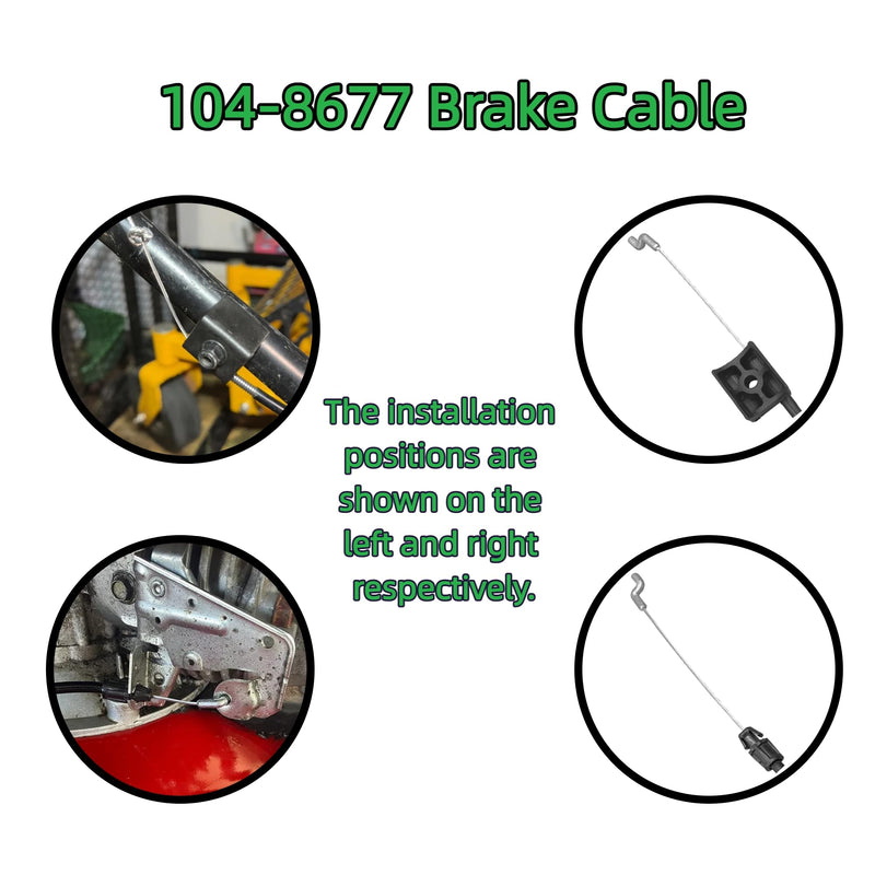104-8677 Brake Cable for Toro 22'' Lawn Mower (290-935 1048677 20001 20003 20005 20009) Replacement Lawn Tractor Brake Cable