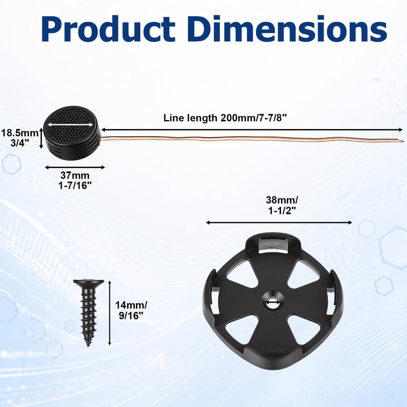 salbsever 4 Pcs Car Tweeters, 500W High Efficiency Tweeters for Car Audio Tweeter Speakers Dome Tweeter for Cars Audios System