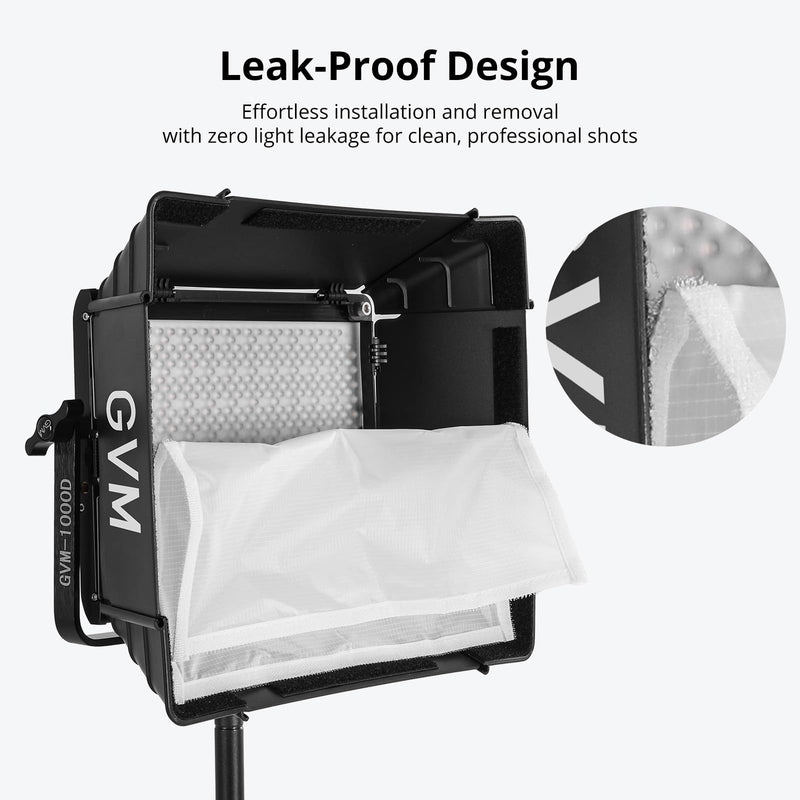 GVM Foldable Softbox with Diffusers/Honeycomb Grid, 2 Packs Softbox Lighting Kit Compatible with GVM 680RS/880RS/1000D RGB Video Light for YouTube/Portrait Photography/Product Shoots/Live Streaming
