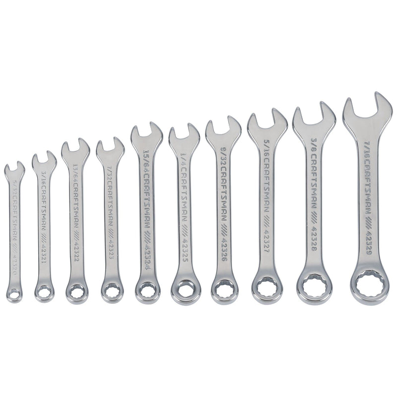 CRAFTSMAN Miniature Combination Wrench Set, SAE, 10 Piece (CMMT42319)