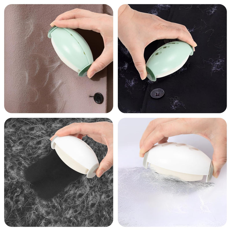  [AUSTRALIA] - 2Pcs Reusable Lint Roller,Washable Sticky Roller, Reusable Lint Rollers for Pet Hair, Lint Remover for Clothes, Super Sticky Lint Roller Ball for Plush Hair,Clothes Ball Remover,Dust (Green+White) Green+white