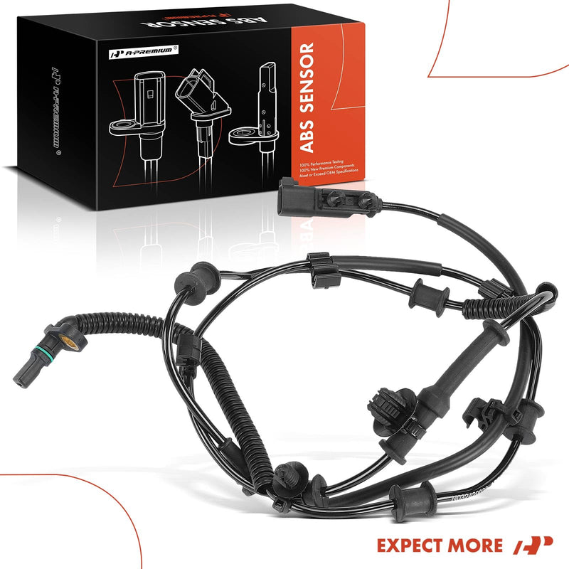 A-Premium ABS Wheel Speed Sensor Compatible with Jeep Models - Wrangler 2018-2023, Gladiator 2020-2023 - Front Driver or Passenger Side, Replace# 68394210AC, 68394210AD Pack of 1