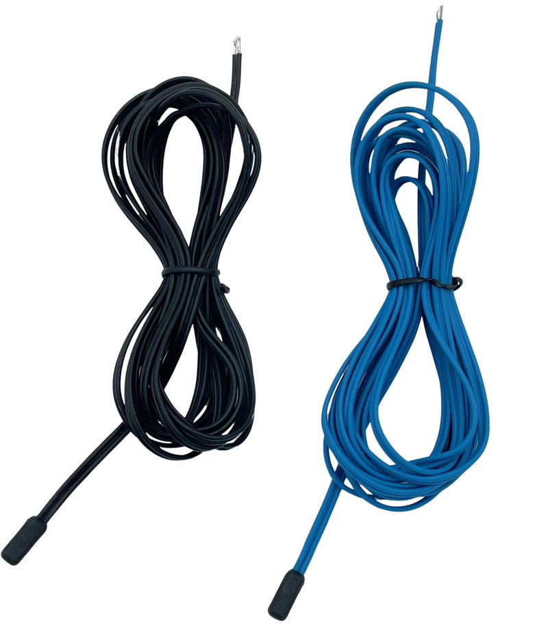 Set of 2 Replacement Temperature Probe Sensors for Commercial Refrigerators & Freezers, Includes Black Evaporator Sensor and Blue Room Temperature Sensor 36 Month Warranty