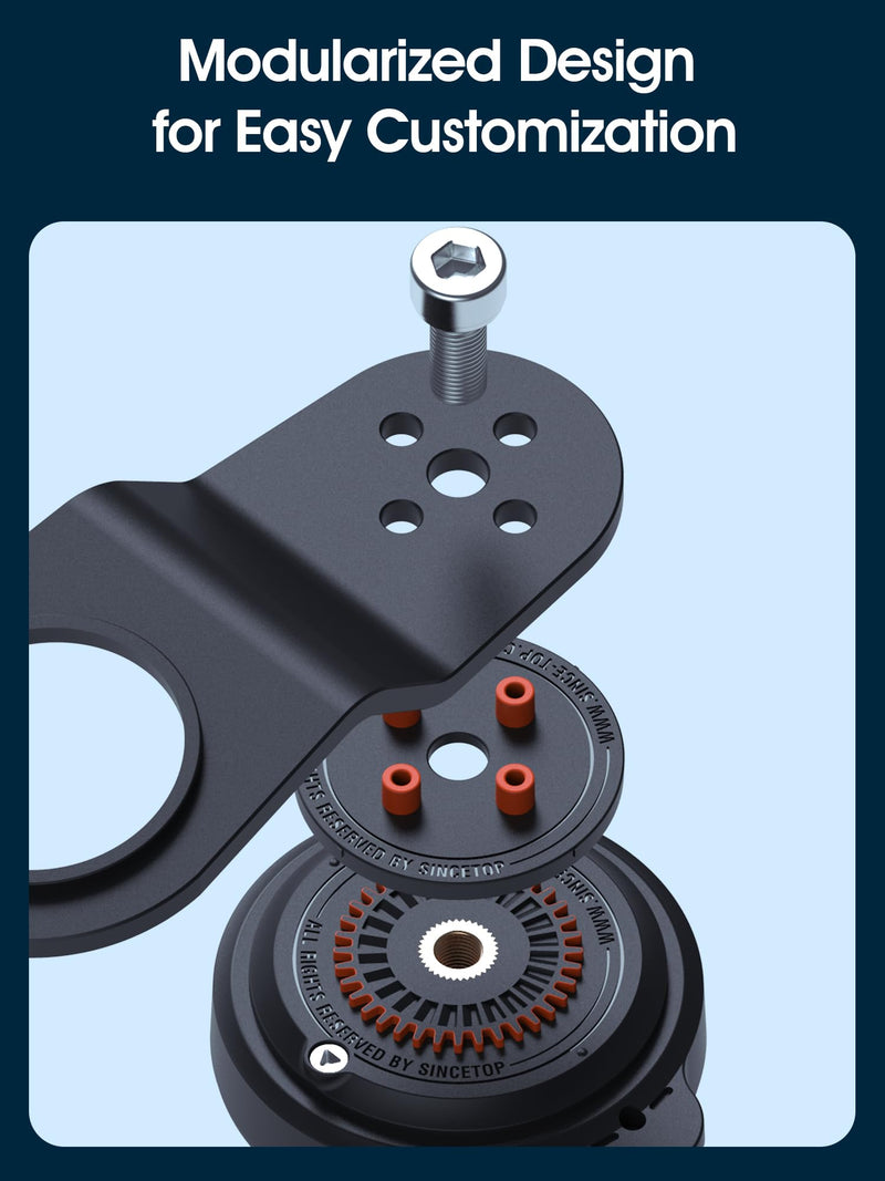 sincetop Series Q [ Quad ] Bike Stem Phone Mount + Magnetic Case Compatible with iPhone 15 Pro Max