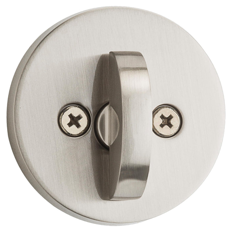 Kwikset 158 Milan Deadbolt Lock, Satin Nickel Round Exterior Keyed Front Entry Door, Pick Resistant SmartKey Rekey Security, Single Cylinder Dead Bolt, with Microban Protection New