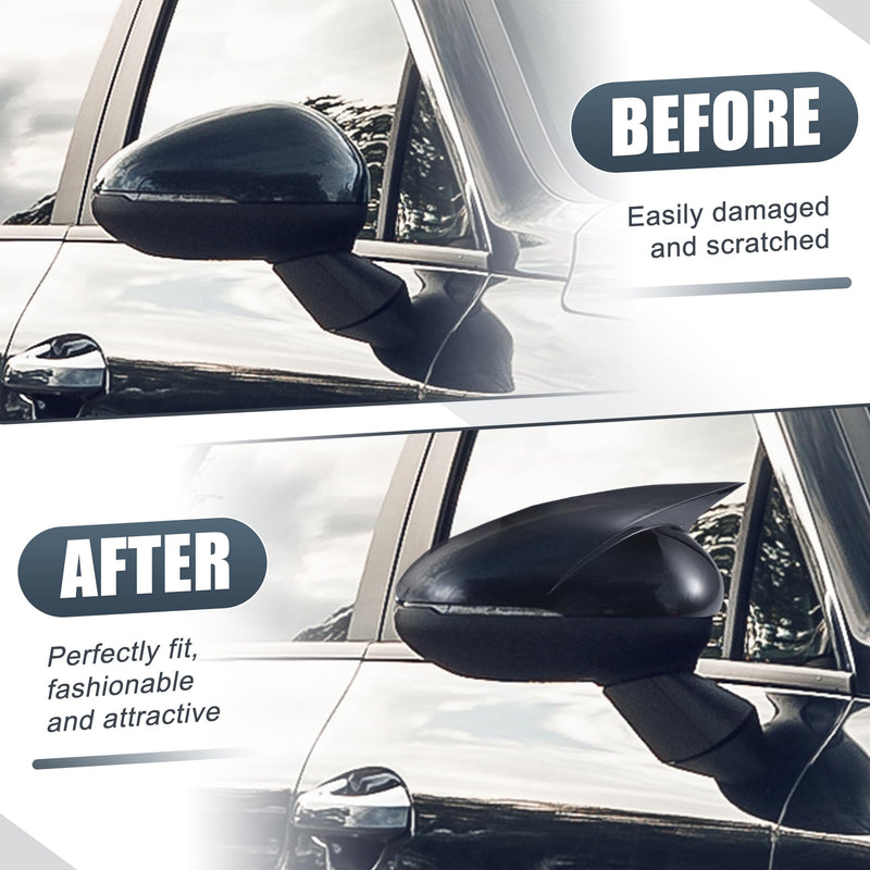 X AUTOHAUX 1 Pair Car Rear View Driver Passenger Side Mirror Cover Cap Overlay Gloss Black for Kia K5 2021-2023 Mirror Guard Covers Exterior Decoration Trims