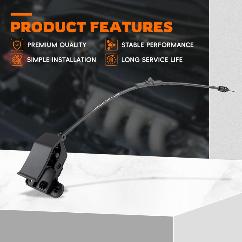 for Jeep Cherokee 2014-2018 Outside Hood Mounted Release Handle Cable, Replace #68143167AB