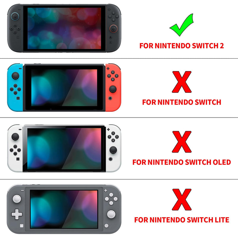 eXtremeRate Replacement Decorative Strips for Joycon 2, Custom DIY Decoration Strip Side Housing Trim Shell with Prying Stick for Nintendo Switch 2 Controller - Purple & Green