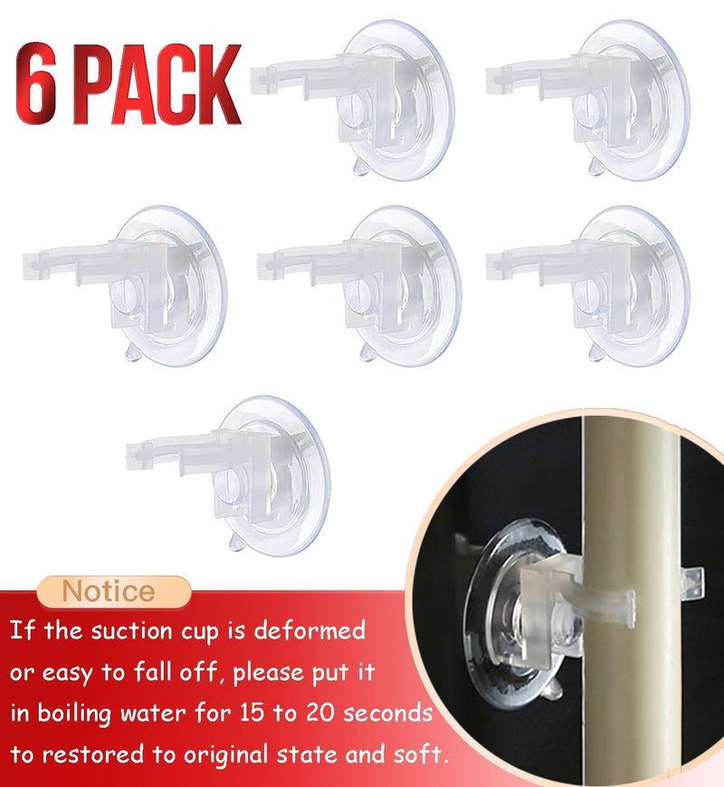 6 Pack LED Windows Candles with 12 AA Batteries(Include,Run More Than 400 Hours) + 6 Silver Removable Candlesticks + 6 Suction Cup,10'' Ivory Flameless Battery Taper Window Candle Light with Remote 6Pack/10''/Silver Candlestick