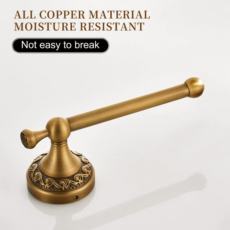 Wall Mounted Bathroom Toilet Paper Holder,Roll Tissue Holder Antique Brass Pattern Carving,Brushed Bronze