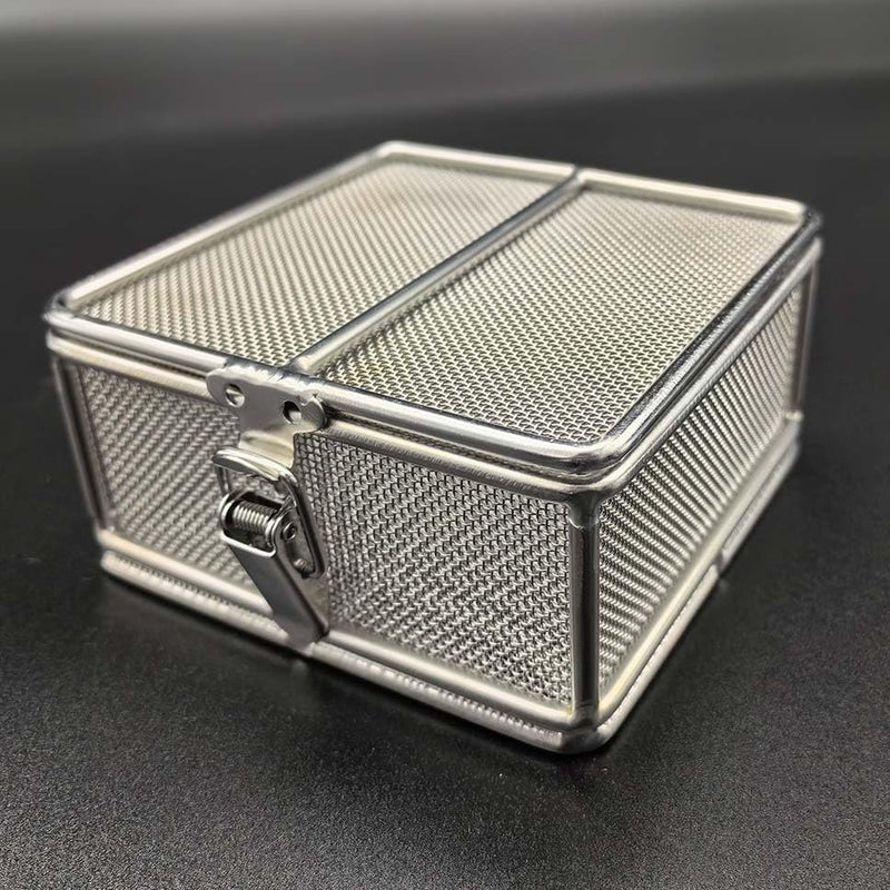 Carligo Ultrasonic Cleaner Baskets for Small Parts, Mini Mesh Basket for Steam Jewelry Cleaner Ultrasonic Machine, Stainless Steel Mesh Ball for Sonic Jewelry Cleaner Solution （4" x 4" x 2"） 4" x 4" x 2"