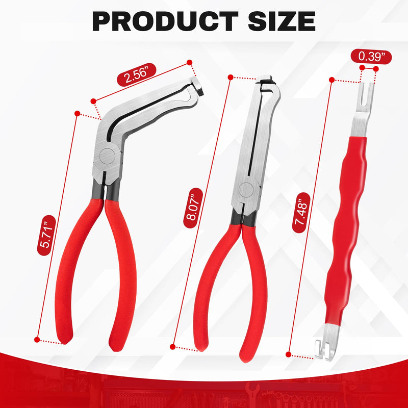 3PCS Electrical Disconnect Pliers, Upgrade Electrical Connector Pliers, Automotive Electrical Connector Removal Tool, Electrical Plug Connector Separator for Cars, Trucks, SUVs