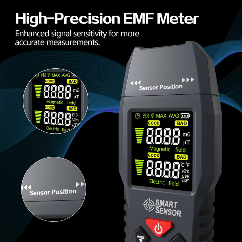 EMF Meter, Handheld LCD EMF Tester, Digital Electromagnetic Field Radiation Detector for Home, Office, Car, Electric Vehicle, Outdoor, Pregnancy Protection small