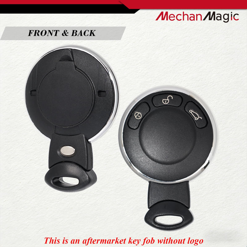 Key Fob Replacement Fits for Mini Cooper Countryman Paceman | 2006-2014 KR55WK49333 Keyless Entry Remote Control 3 Button Smart Key (Set of 2)