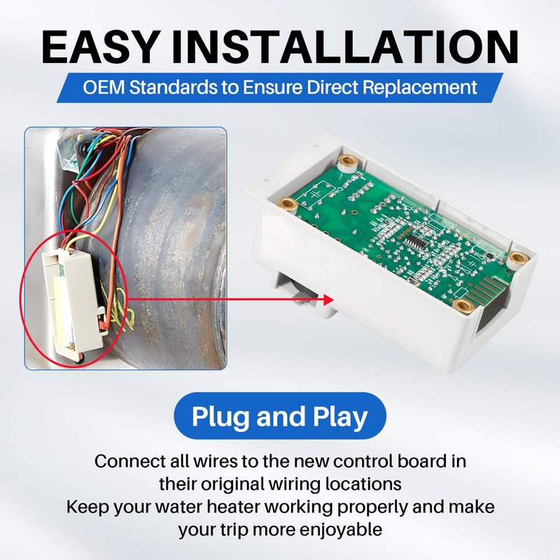 520814 RV Water Heater Ignition Control Module Board Replacement for Suburban RV Water Heater SW Series SW4D SW6D SW10D SW12D SW16D Water Heaters, 12 VDC, with Lid, Replace 520871