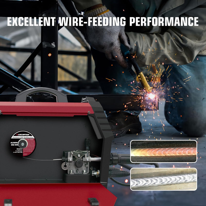 ARCCAPTAIN Silicon Aluminum Welding Wire ER4043 .035" Mig Welding Wire, 1 Pound Spool .035"