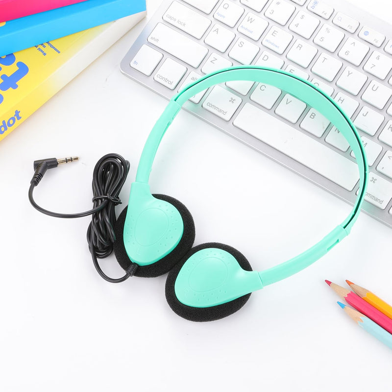 5 Pack Classroom Bulk Headphones for School Kids, Wholesale Class Set Wired Earphones for Students Children Toddler Teens Boys Girls and Adult (LS04, 5 Mixed)