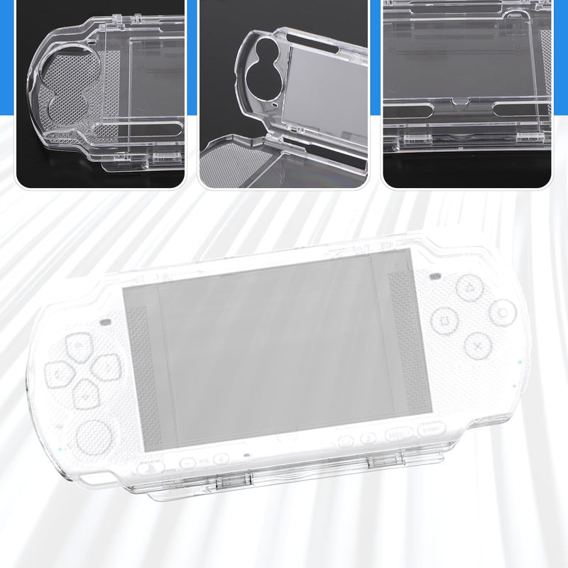 Penitue Transparent Hard Shell Case Cover and 2 Screen Protective Film, High Hardness Anti-Scratch Clear Protective Replacement Sleeve Accessories Compatible with 2000/3000 Game Console