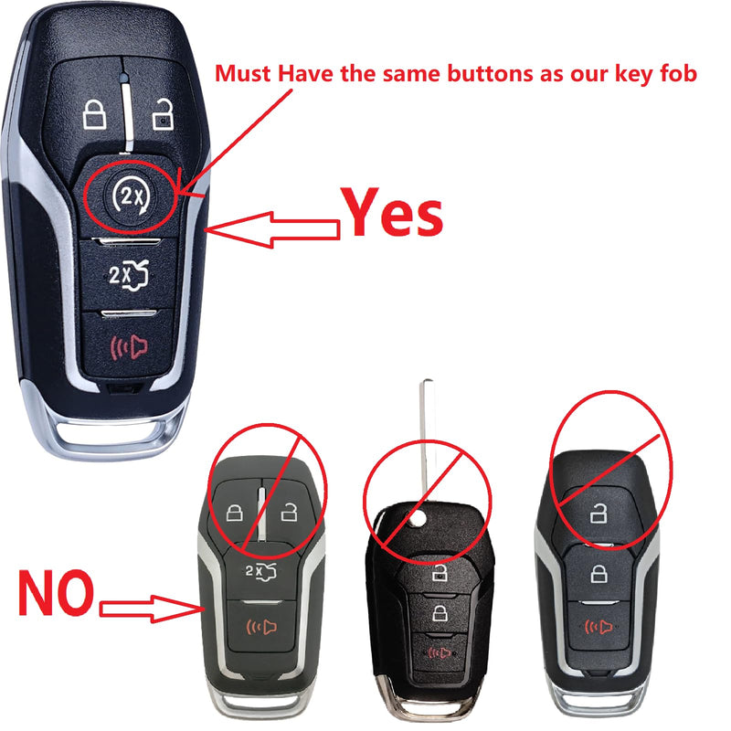 MechanMagic Key Fob Replacement Compatible for Ford Explorer 2016-2017 Edge Mustang Fusion Titanium Lincoln MKZ MKC 2014-2016 MKX 2016-2019 Smart Car Keyless Entry Remote Control 902Mhz 164-R7989