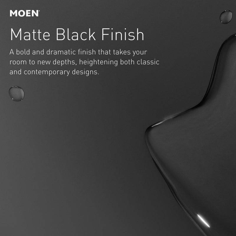 Moen Hydro Energetix Matte Black High Pressure Shower Head with Handheld Sprayer Featuring 8 Spray Settings, 200H0BL (Pack of 1)