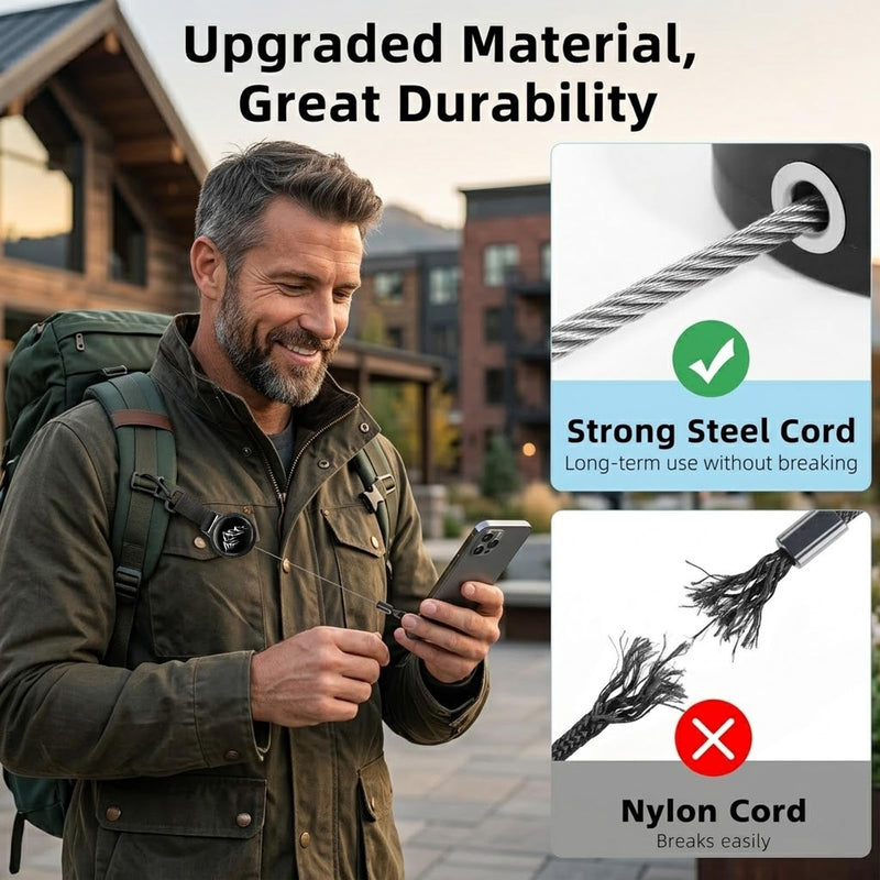 4 PCS Retractable Phone Lanyard Set Adjustable Anti-Theft - Anti-Lost Neck & Wrist Strap Tether for All Smartphones, Suitable for All Scenarios, Festival Travel Security