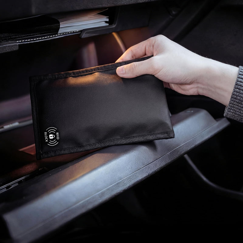 KOSMCCO Faraday Bag for Phone, Removable Signal Blocking Pouch Black | Signal Blocking, Removable Faraday Pouch, Organizes Daily Essentials, Ideal for Travel and Privacy