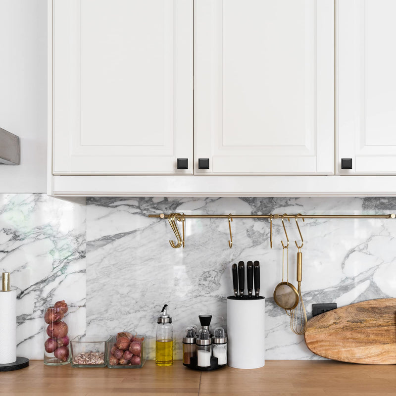 Ravinte 15 Pack Matte Black Square Kitchen Cabinet Knobs,Zinc Solid Drawer Pulls,Farmouse Cabinet Handles for Cupboard, Dresser, Closet and Bathroom, Modern Cabinet Hardware for Cabinets