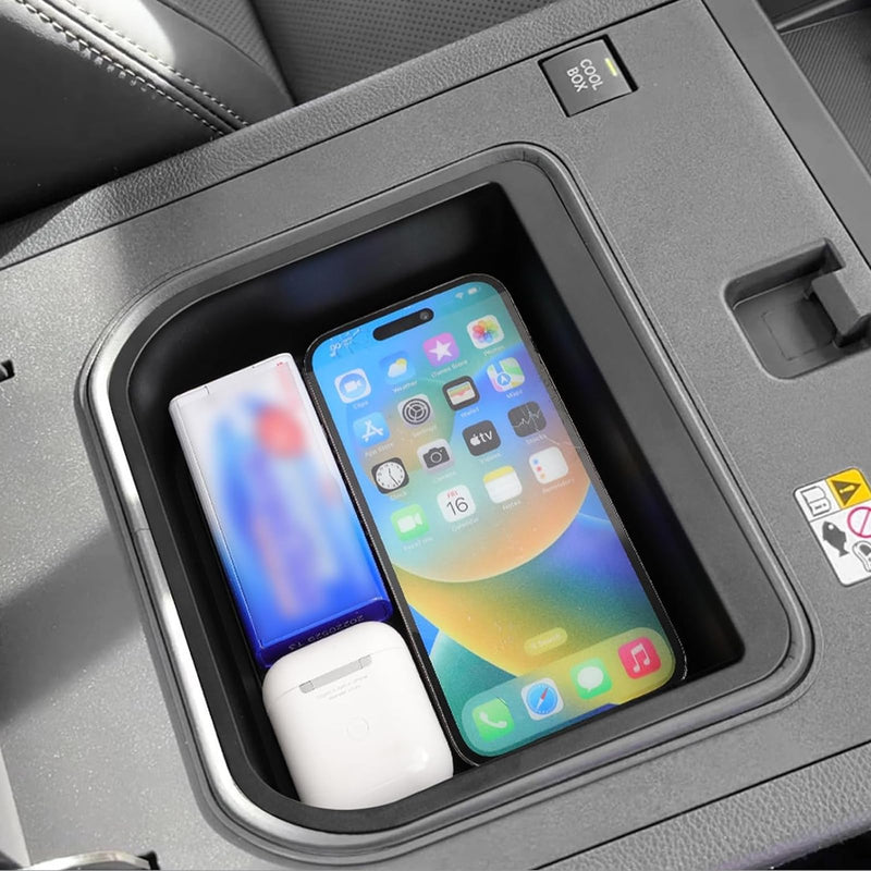 smabee Center Console Cool Box Organizer for Toyota Land Cruiser Prado 250/ Lexus GX 550 2024 2025 Armrest Storage Box ABS Insert Tray Accessories (Only Fit Cool Box) Black